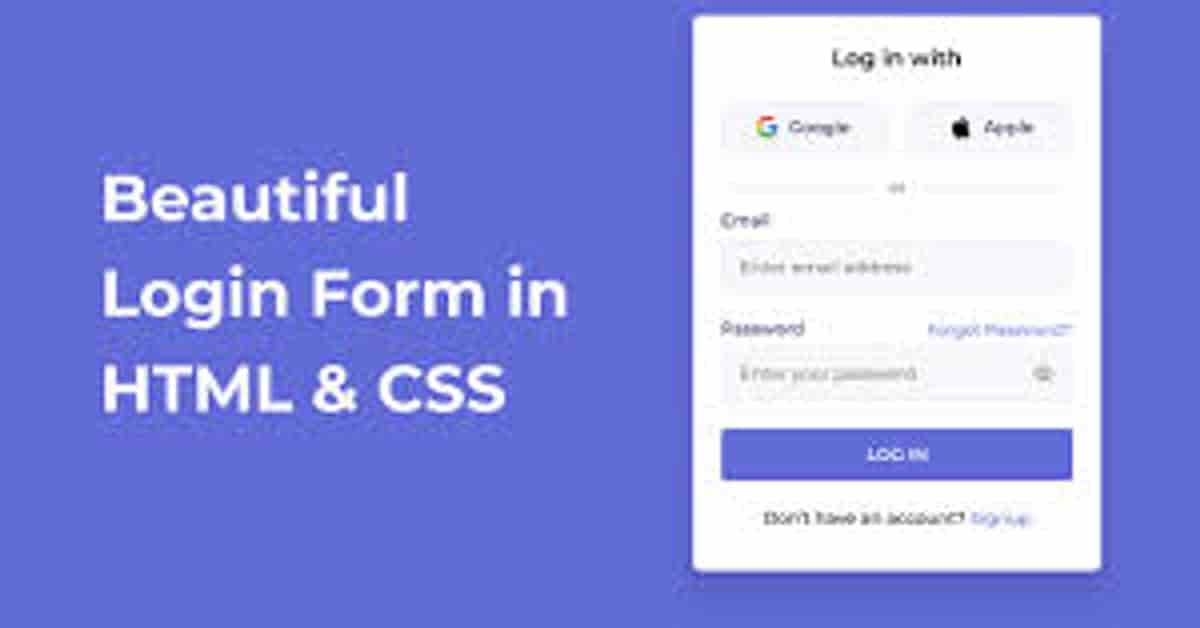 Modern CSS Login Form UI Design Tutorial for Beginners